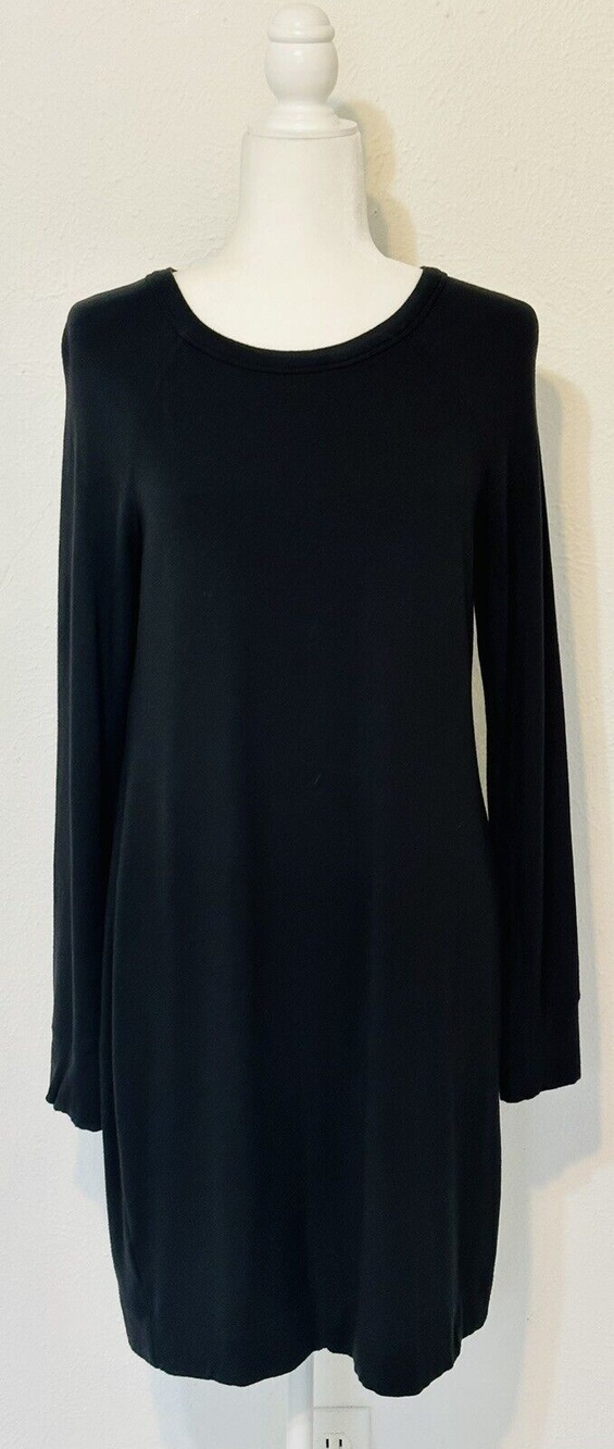 Lou & Grey Size M Long Sleeve Sweatshirt Dress Soft Cozy Minimalist Contemporary